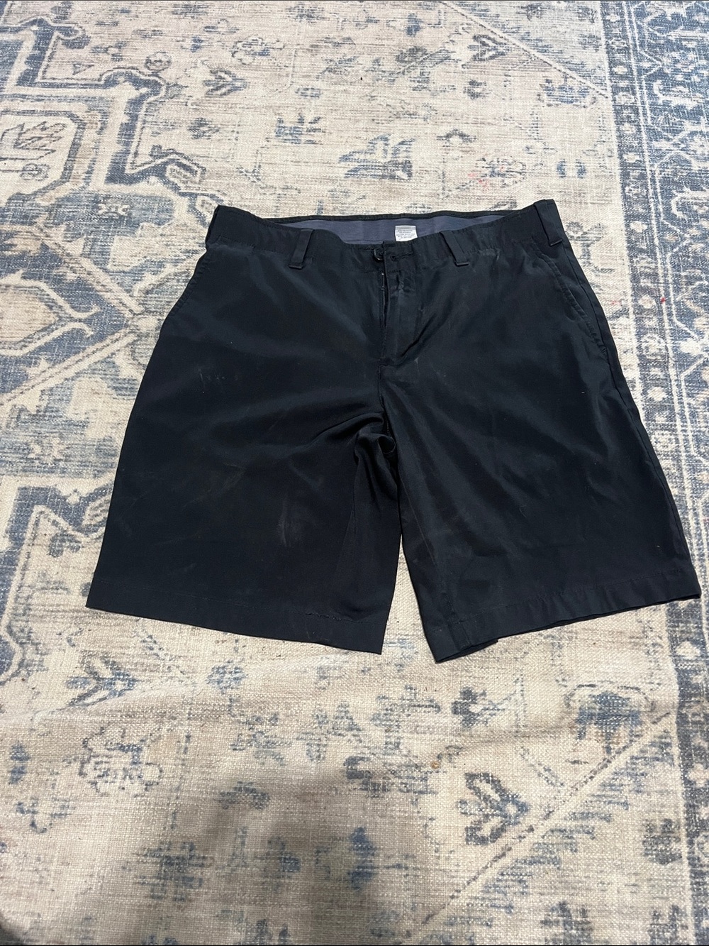bcg Men's Black Flat-Front Casual Shorts